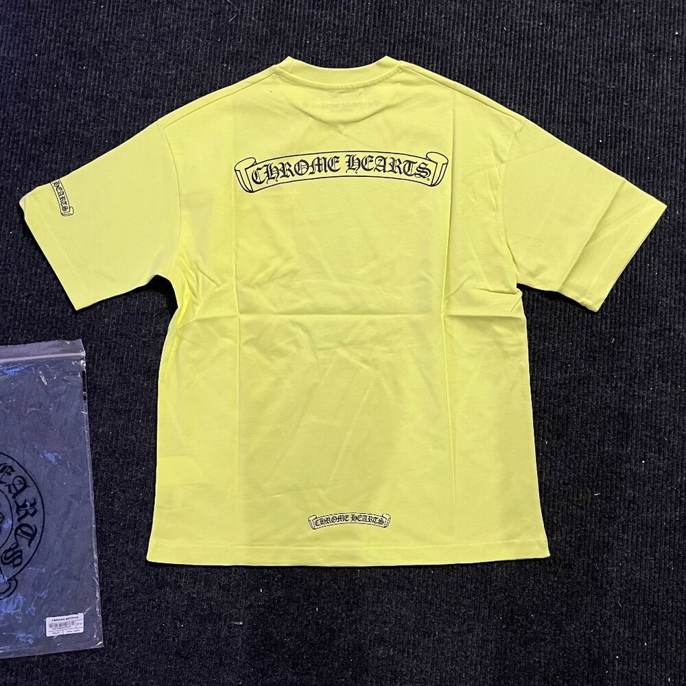 chrome heart yellow t-shirt